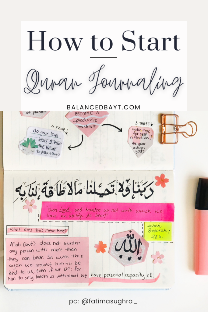 quran journaling for beginners